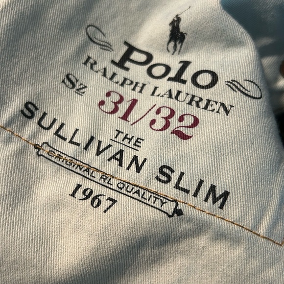 Polo Ralph Lauren Sullivan Slim Selvedge Jeans Men's W31 Button Fly Blue Denim - Picture 3 of 10